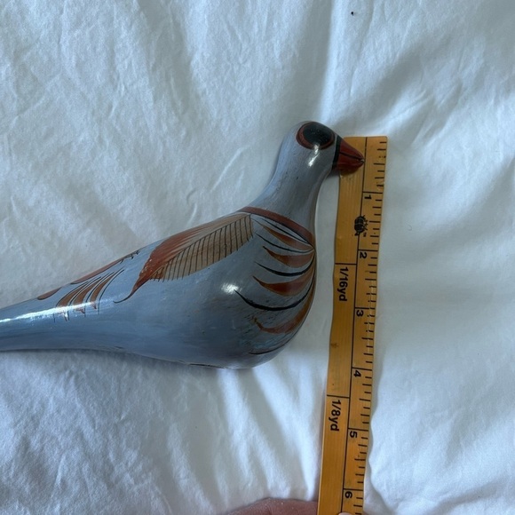 VTG Tonala J.P. Pigeon Bird Hand Painted Mexican Folk Art Pottery Figurine. - Picture 10 of 10
